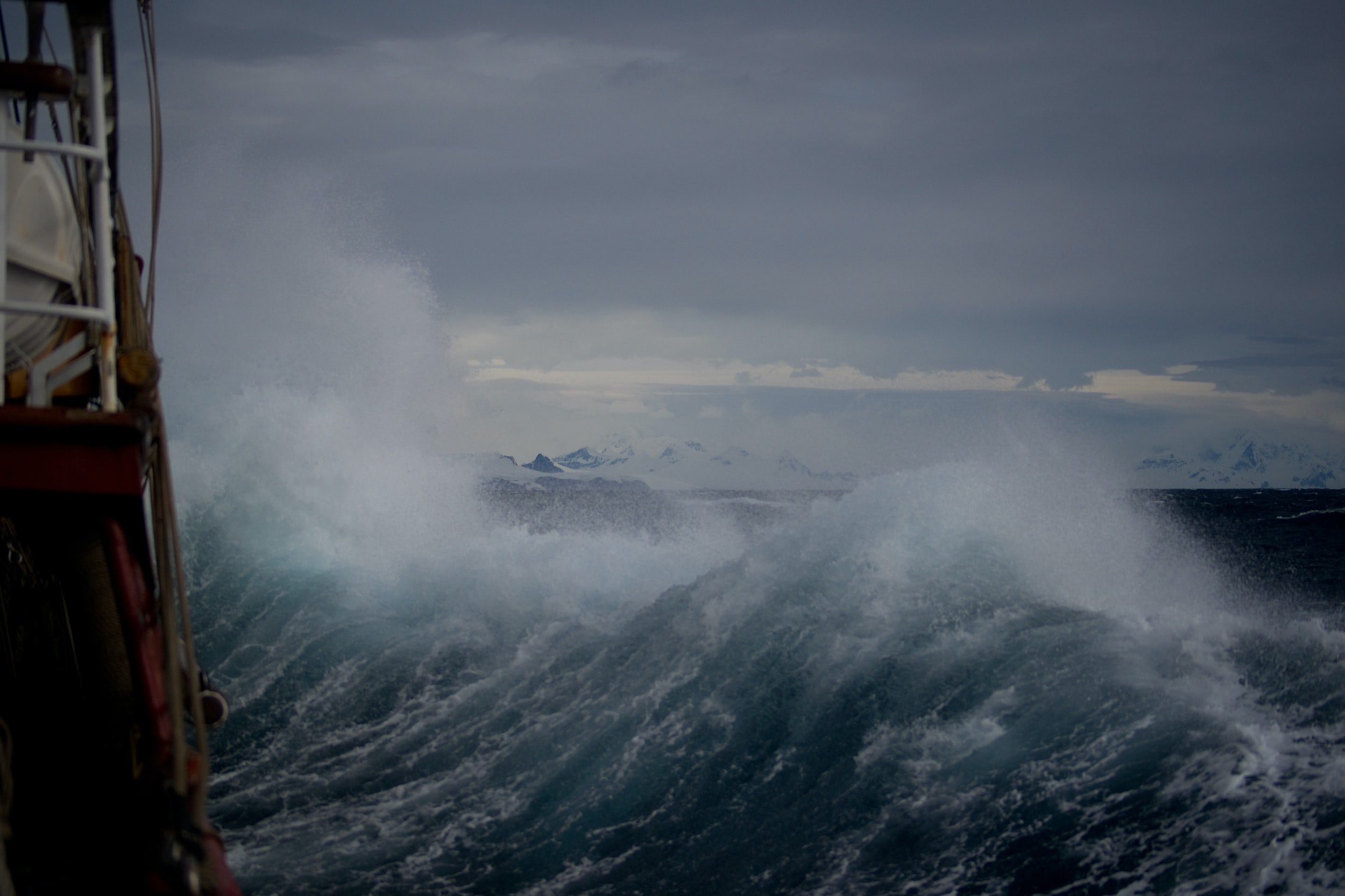 big ocean waves angry seas